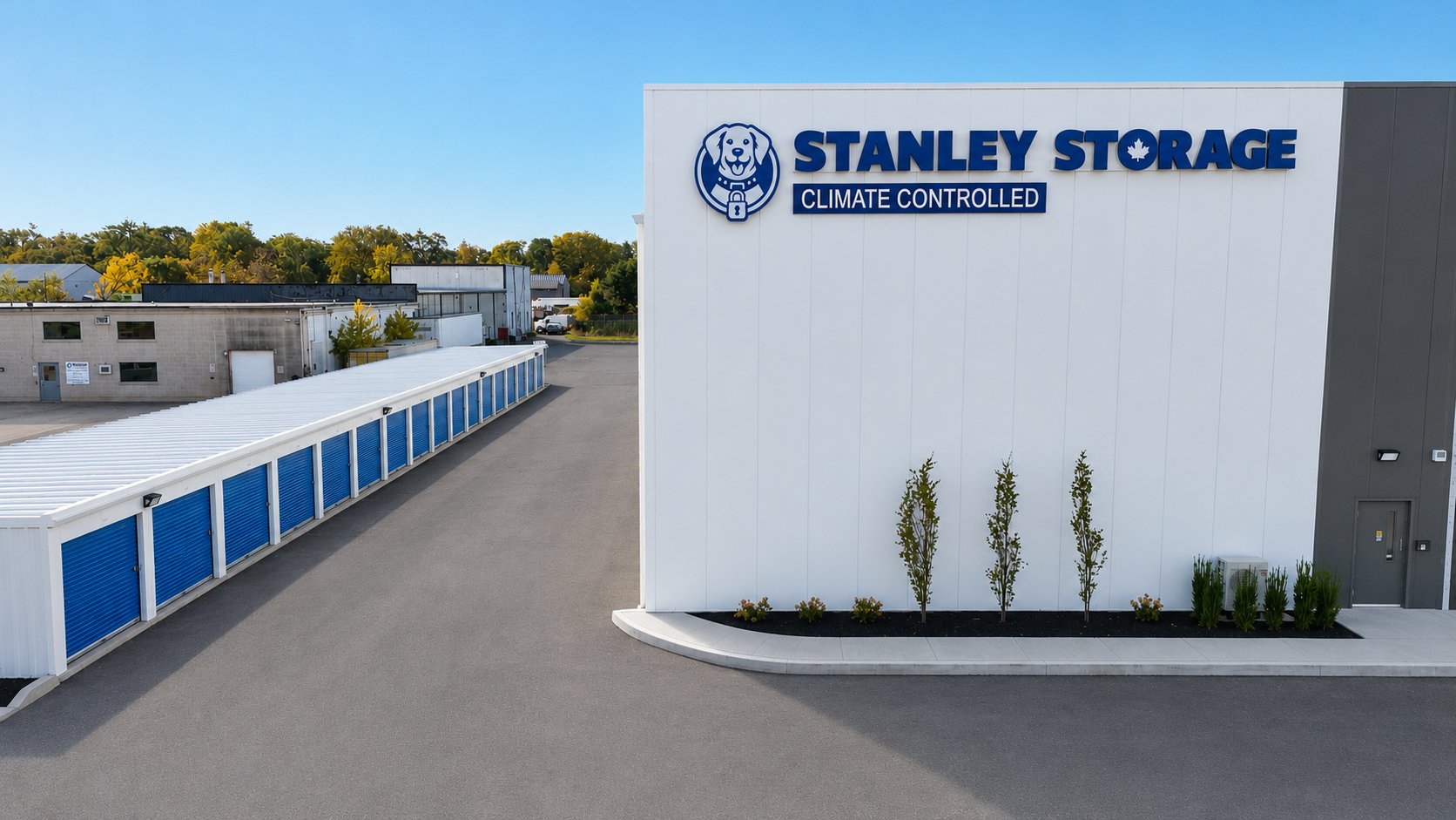 Dunkirk Road Self Storage — Completed interior with storage unit doors