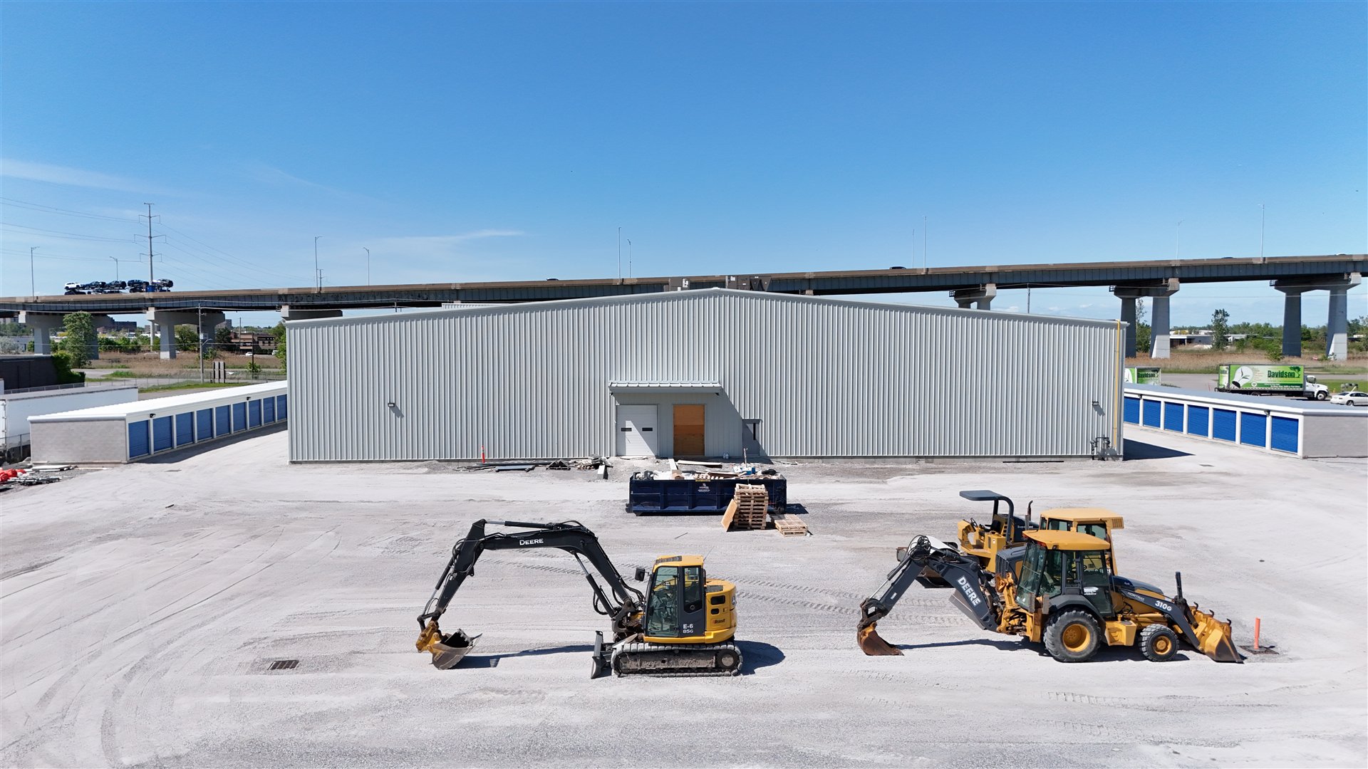 Dunkirk Road Self Storage — Building under construction with equipment