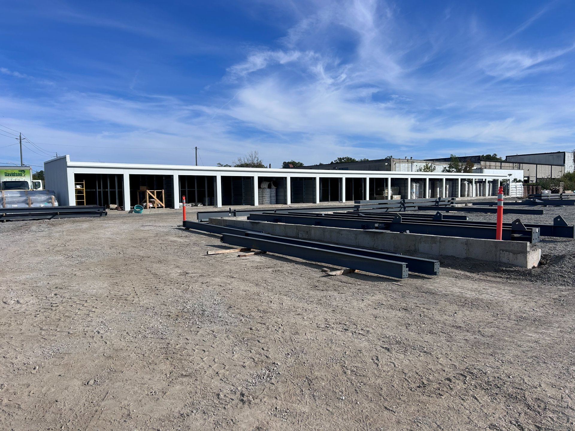 Dunkirk Road Self Storage — Drive-up building steel framing
