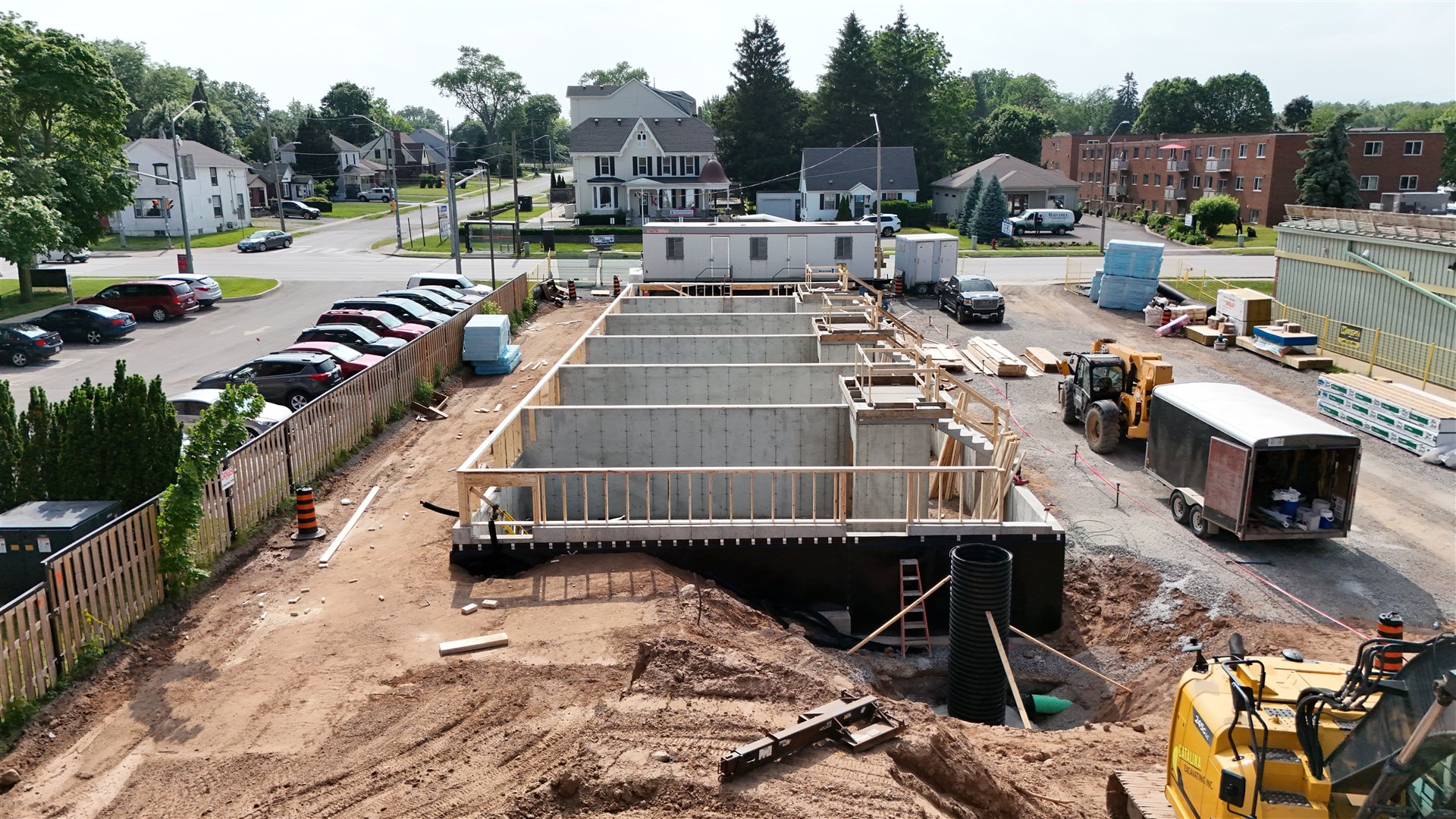 Parkside39 Apartments — First floor framing underway